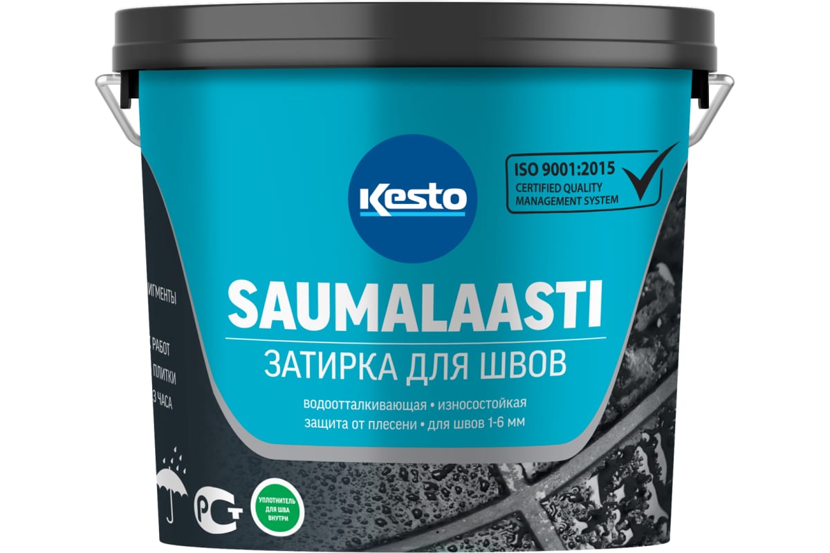 Затирка Kesto Saumalaasti 50, 3 кг, черный T3515.003. затирка kesto