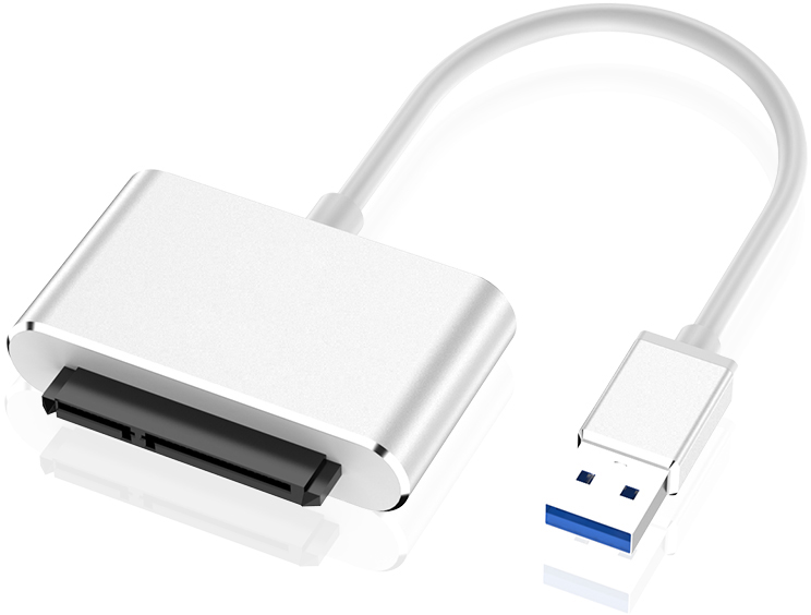 

Адаптер-переходник GSMIN SATA - USB 3.0, 5 GB/s, HDD 2.5" (Белый)