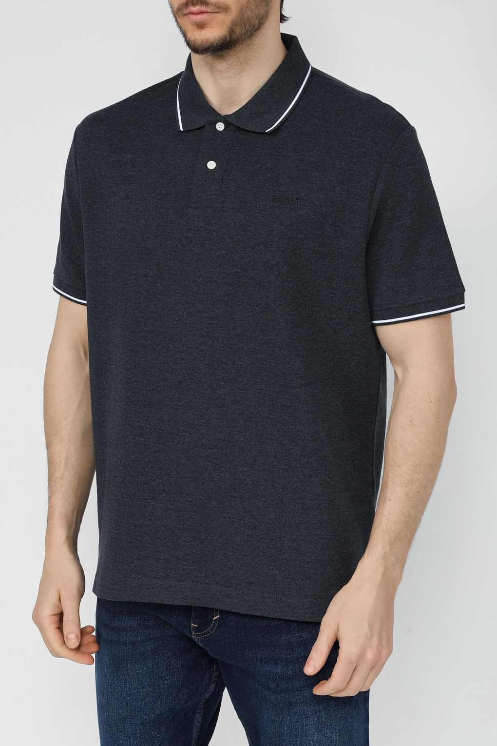 

Футболка мужская Esprit Casual 024EE2K333 черная L, Черный, 024EE2K333
