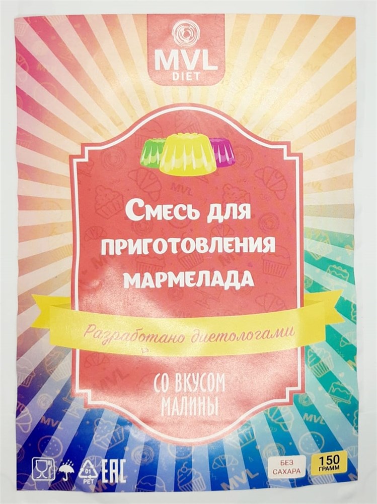 

Смесь для выпечки "Мармелад Малина" (смесь для приготовления) MVL, 150 г