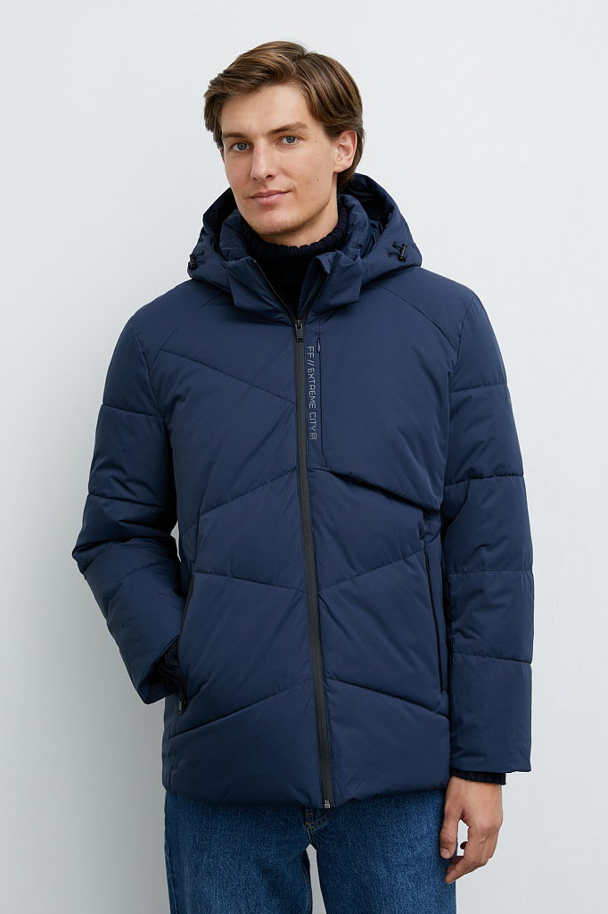 Зимняя куртка мужская Finn Flare FWB21076 синяя 3XL