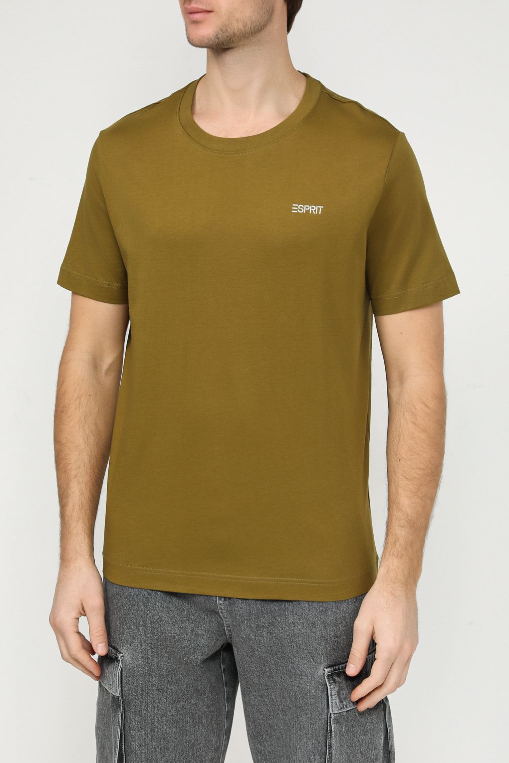 

Футболка мужская Esprit Casual 014EE2K308 зеленая XL, Зеленый, 014EE2K308