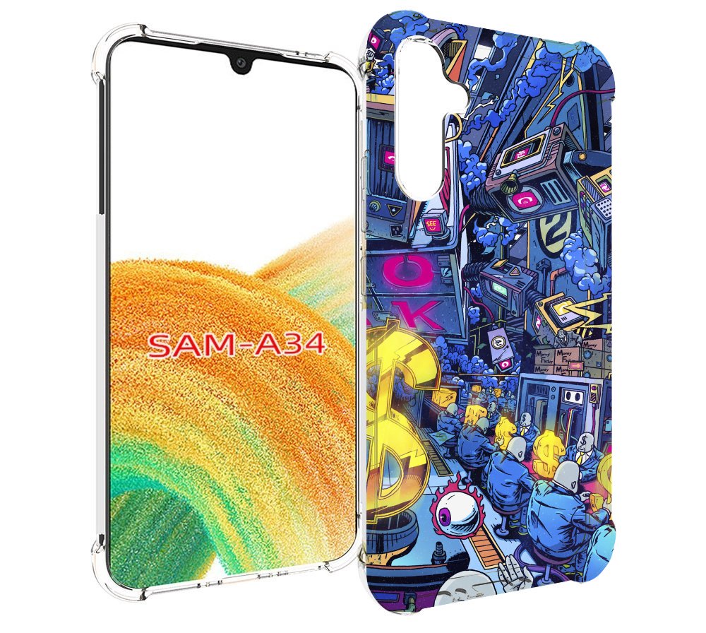 

Чехол MyPads футуристичная картинка для Samsung Galaxy A34, Tocco