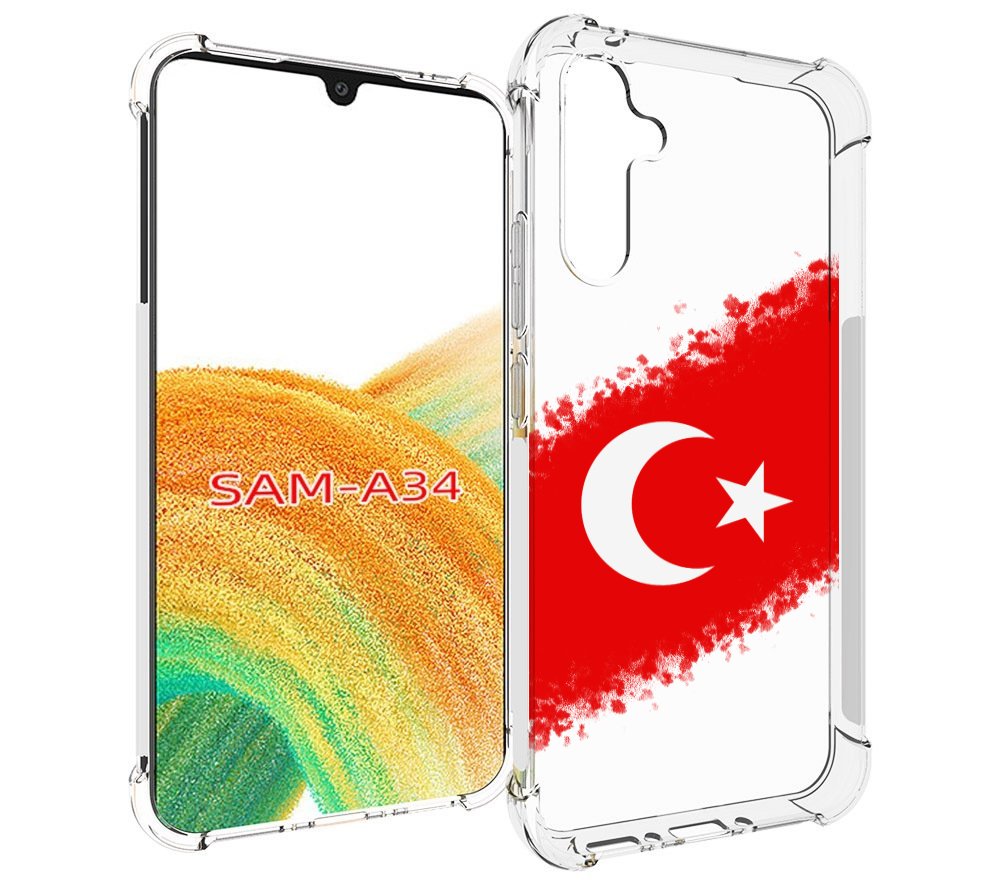 

Чехол MyPads флаг Турции для Samsung Galaxy A34, Tocco