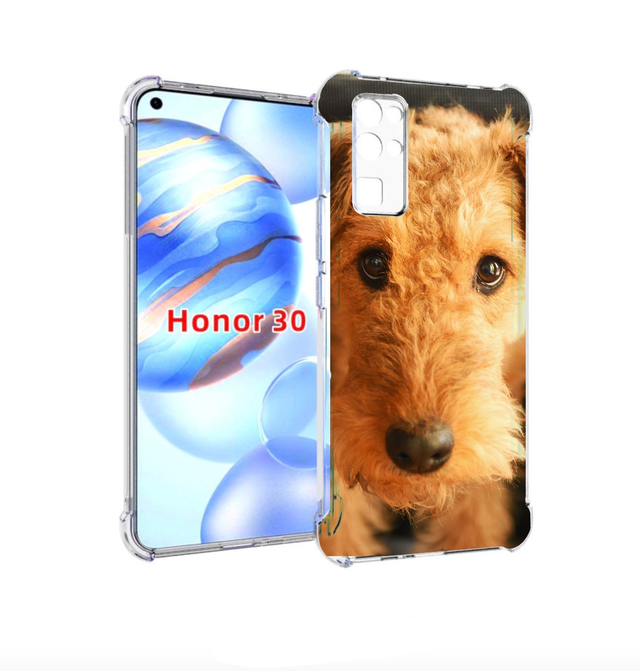 

Чехол бампер MyPads эрдельтерьер для Honor 30 (BMH-AN10) противо, Прозрачный, Tocco