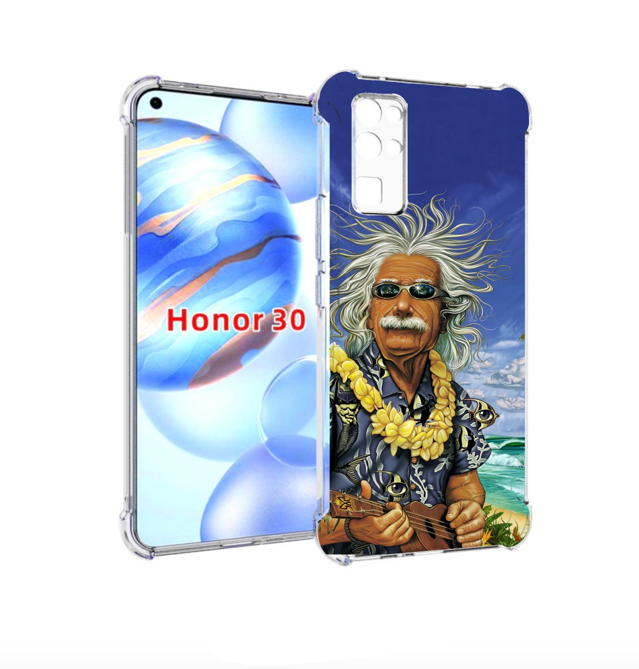 

Чехол бампер MyPads энштейн на отдыхе для Honor 30 (BMH-AN10) пр, Прозрачный, Tocco