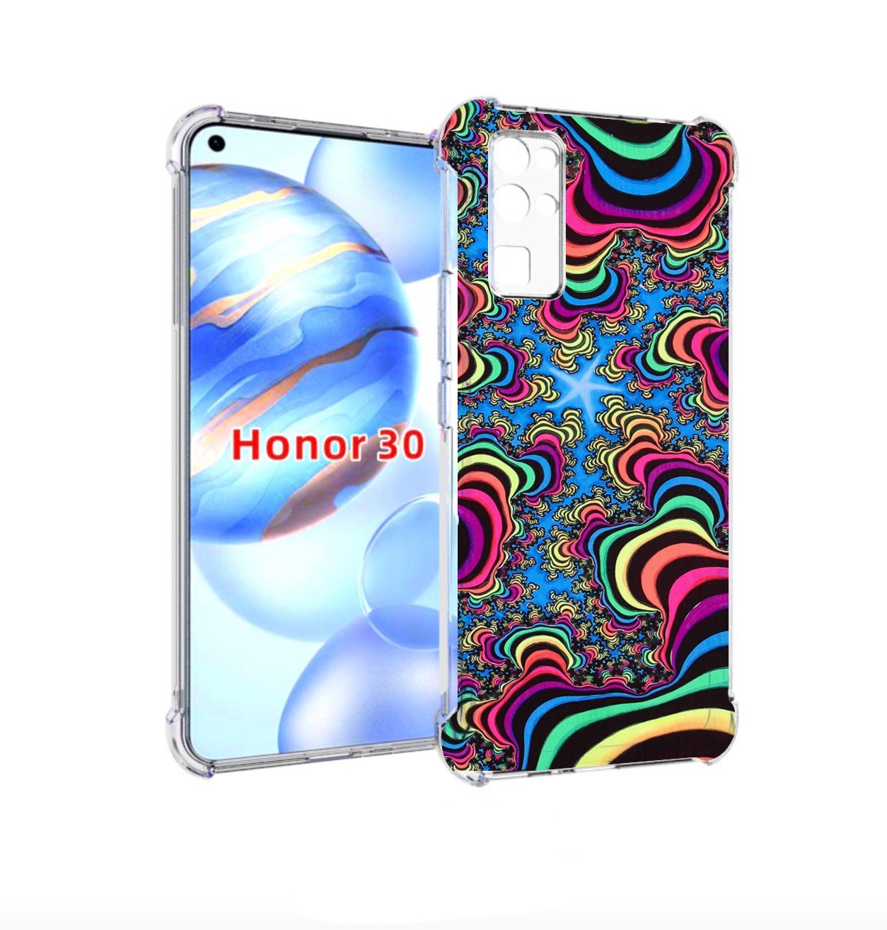 

Чехол бампер MyPads щупальца иллюзия для Honor 30 (BMH-AN10) про, Прозрачный, Tocco