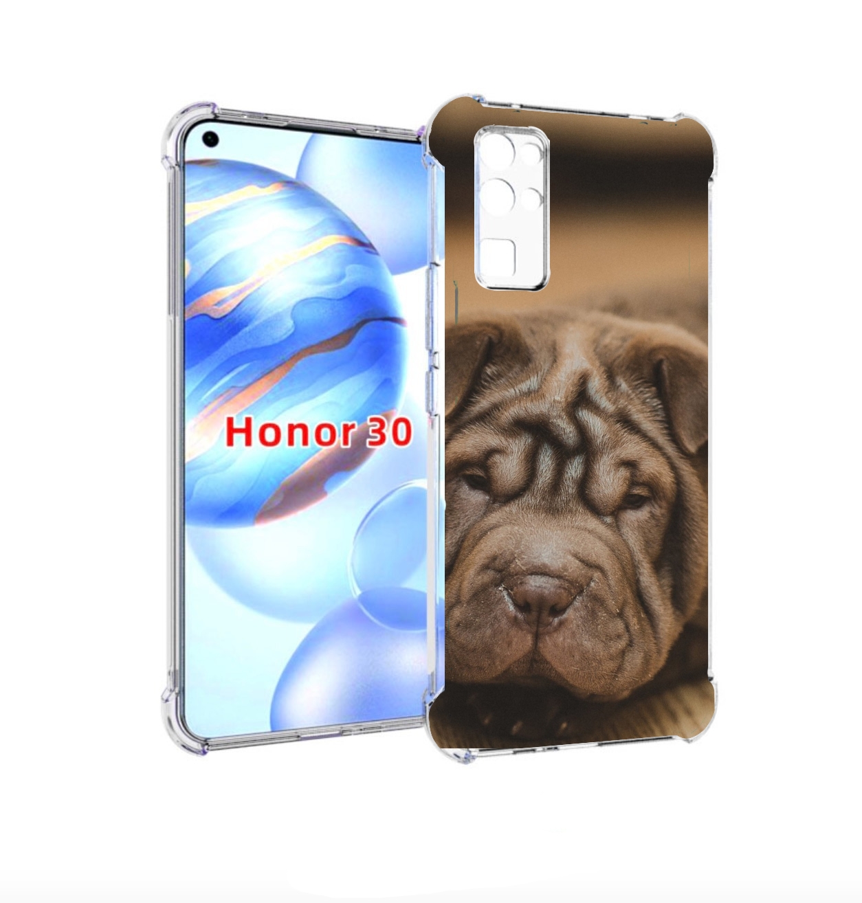 Чехол бампер MyPads шарпеи? для Honor 30 (BMH-AN10) противоударный