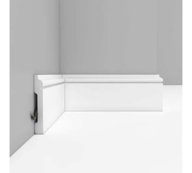 Плинтус напольный Decomaster D235-115 80x17x2400 мм белый матовый D235-115 ДМ