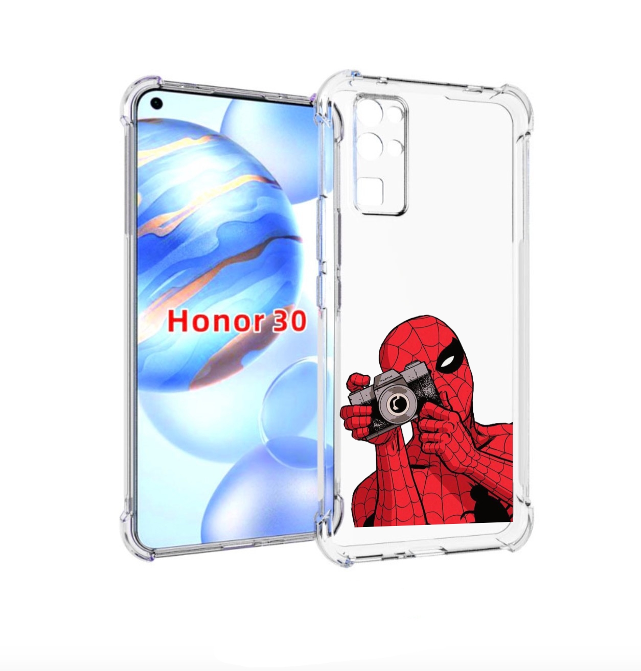 

Чехол бампер MyPads человек паук фотограф детский для Honor 30 (, Прозрачный, Tocco