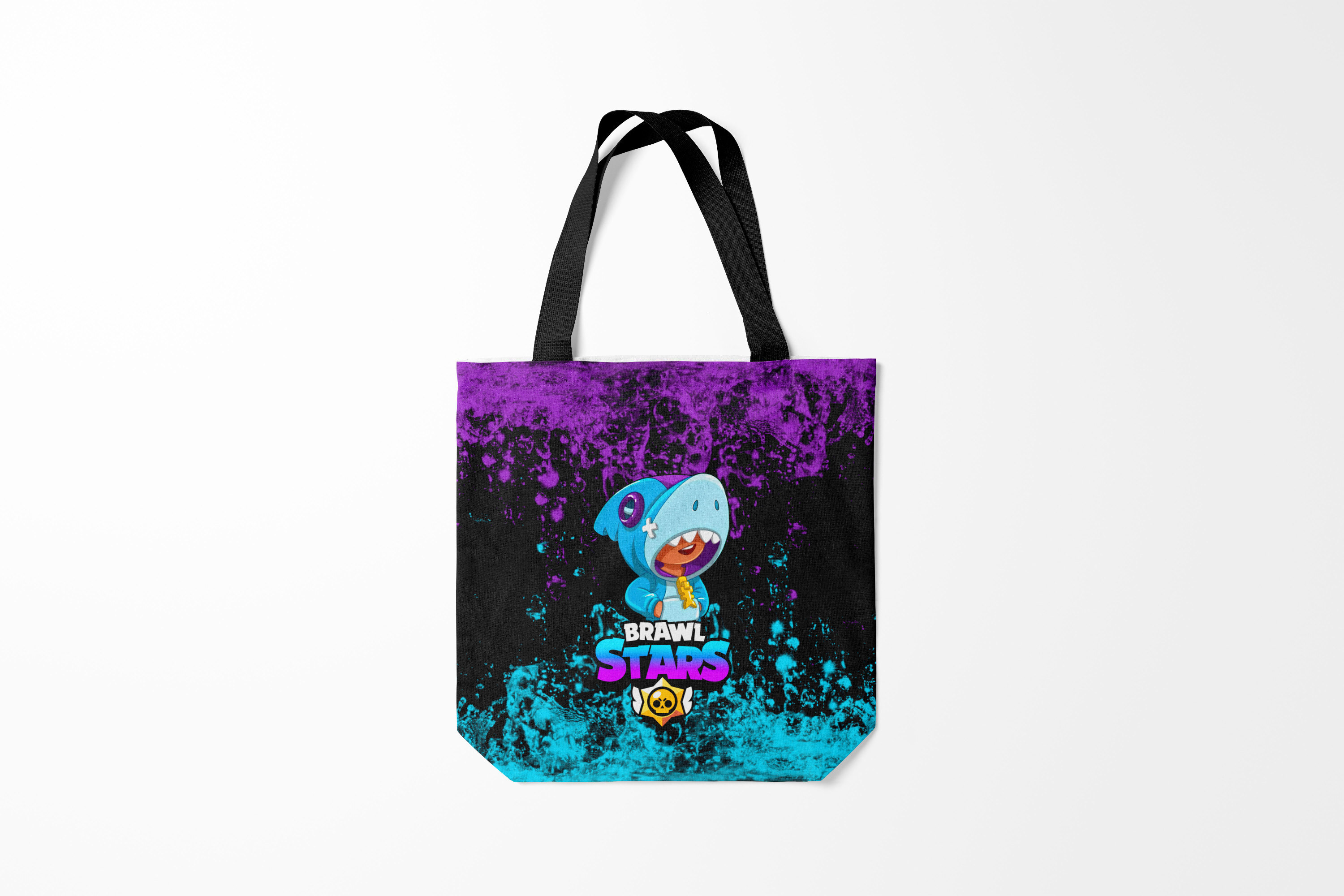 

Сумка шoппер унисекс Burnettie Brawl Stars SHARK., черный, Brawl Stars SHARK.