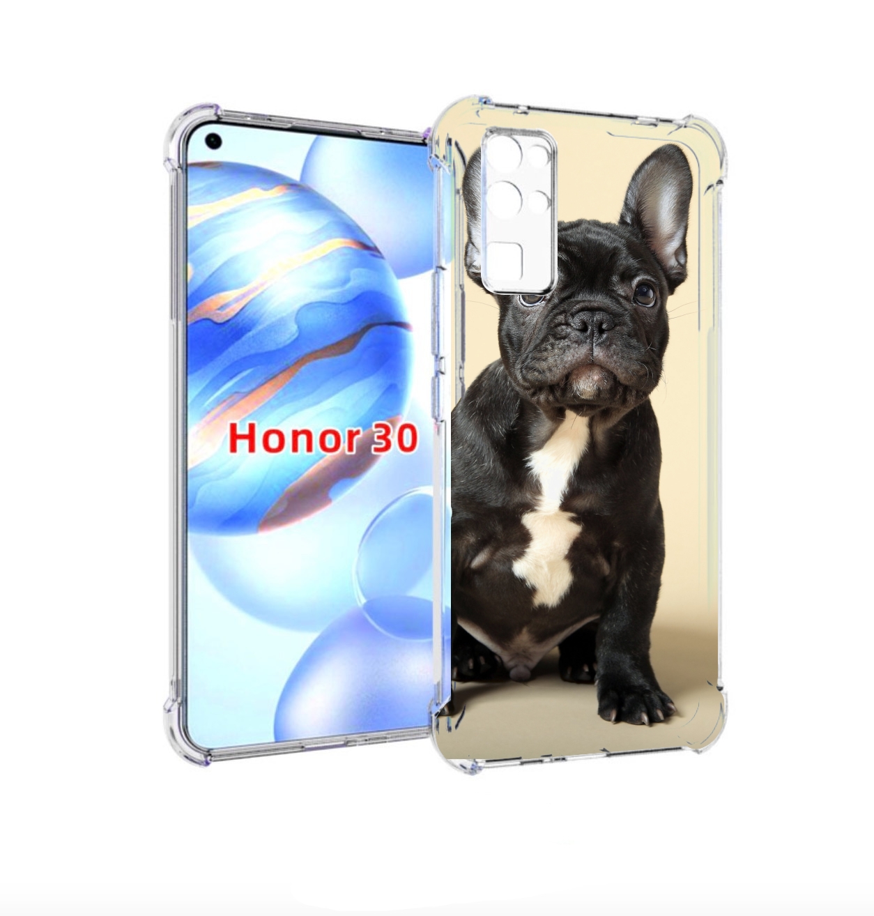 

Чехол бампер MyPads французскии бульдог для Honor 30 (BMH-AN10), Прозрачный, Tocco