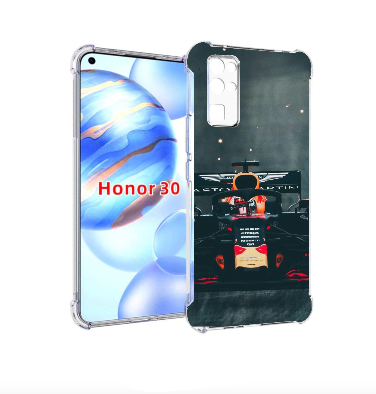 

Чехол бампер MyPads формула 1 астон мартин для Honor 30 (BMH-AN1, Прозрачный, Tocco