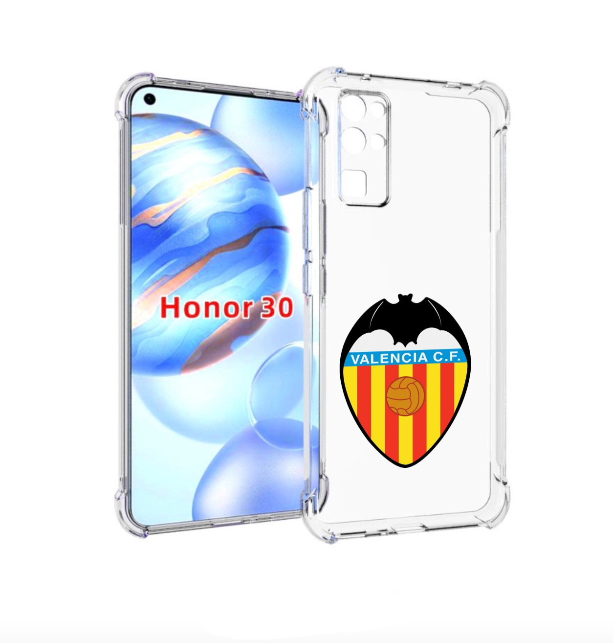 

Чехол бампер MyPads фк-валенсия-2 для Honor 30 (BMH-AN10) против, Прозрачный, Tocco