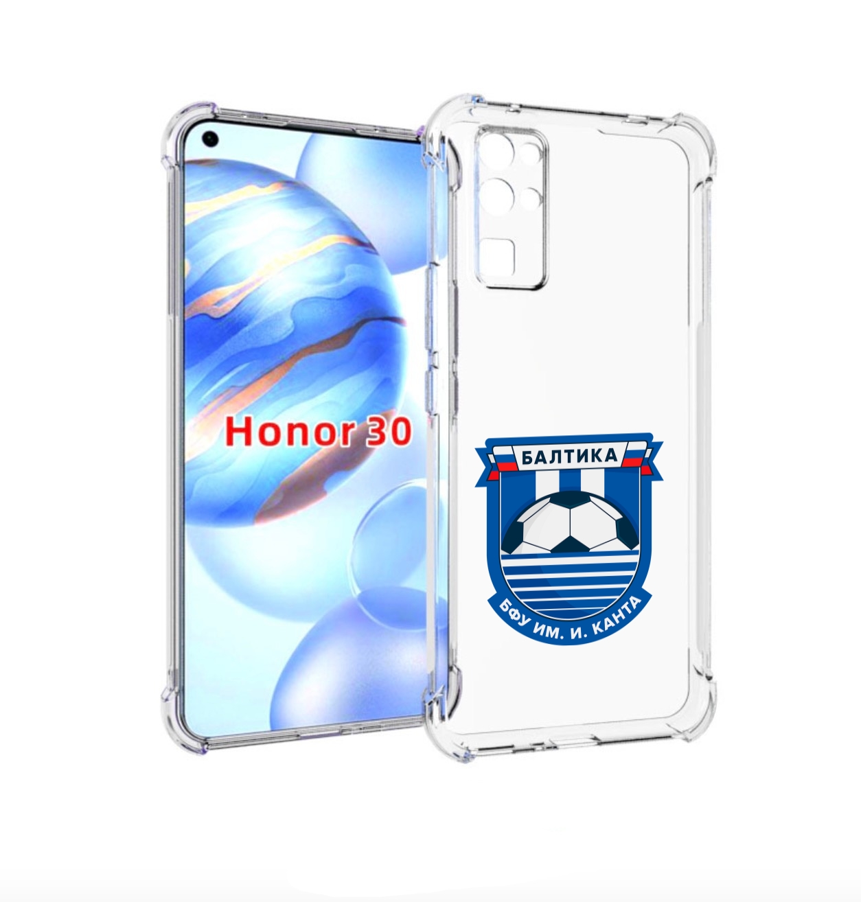 

Чехол бампер MyPads фк-балтика-2 для Honor 30 (BMH-AN10) противо, Прозрачный, Tocco