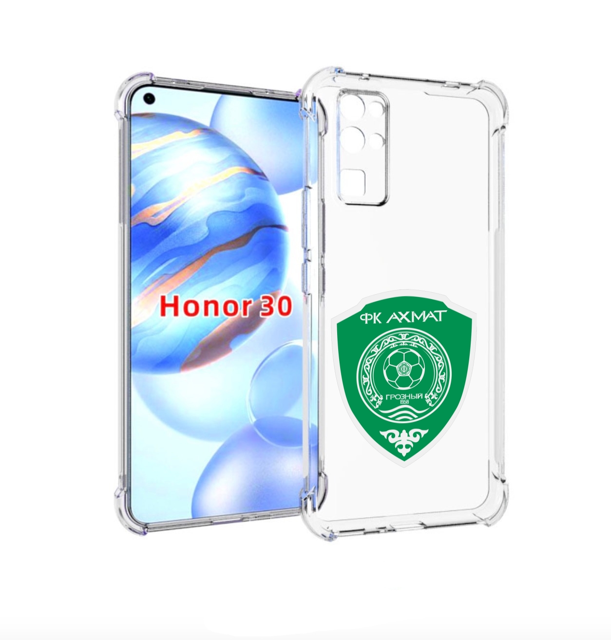 

Чехол бампер MyPads фк-ахмат-2 для Honor 30 (BMH-AN10) противоуд, Прозрачный, Tocco