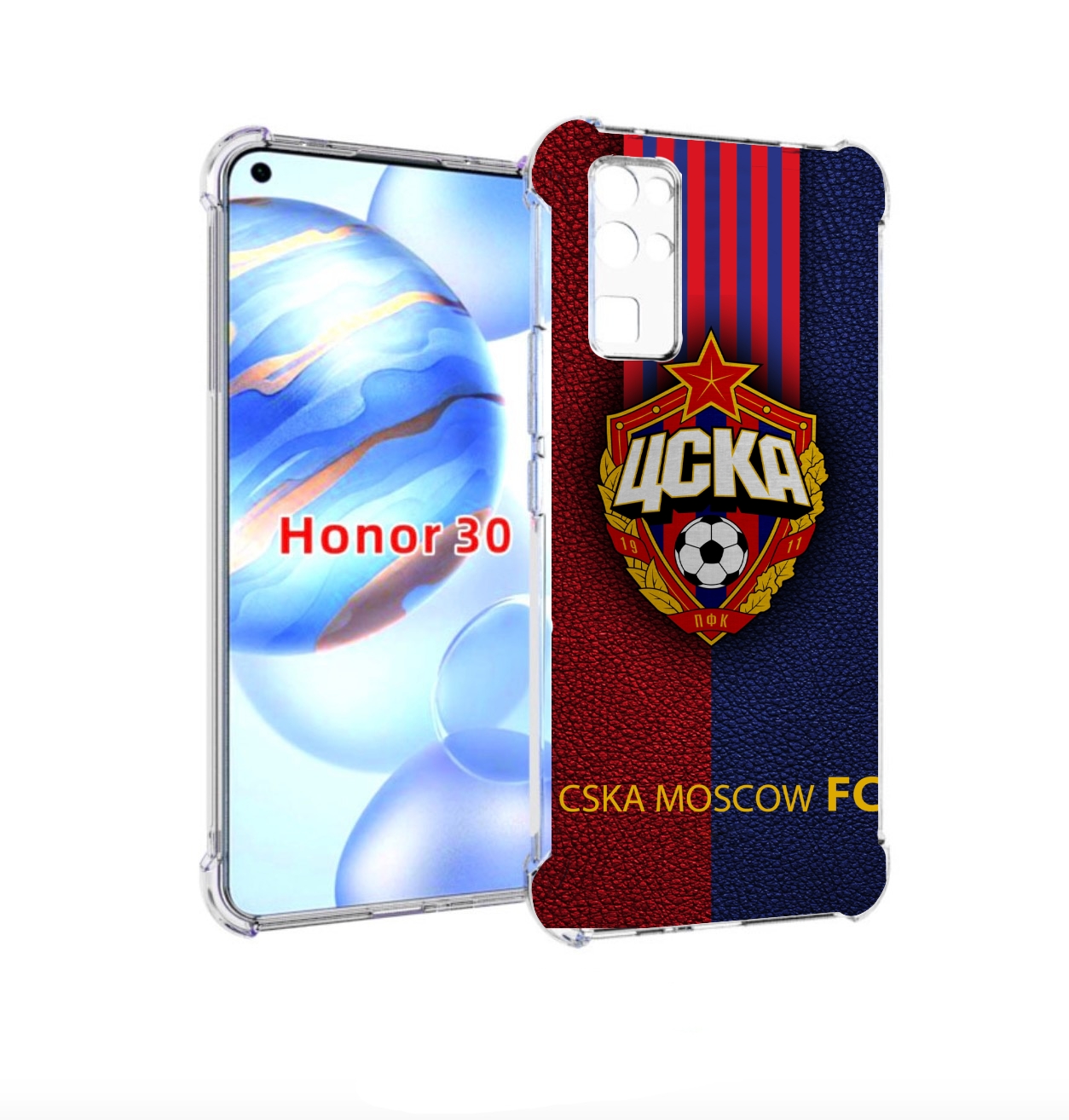 Чехол бампер MyPads фк цска для Honor 30 (BMH-AN10) противоударный