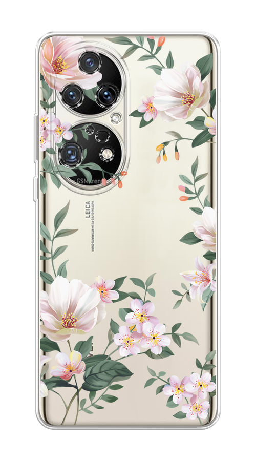 

Чехол на Huawei P50 Pro "Beautiful white flowers", 6105050-1