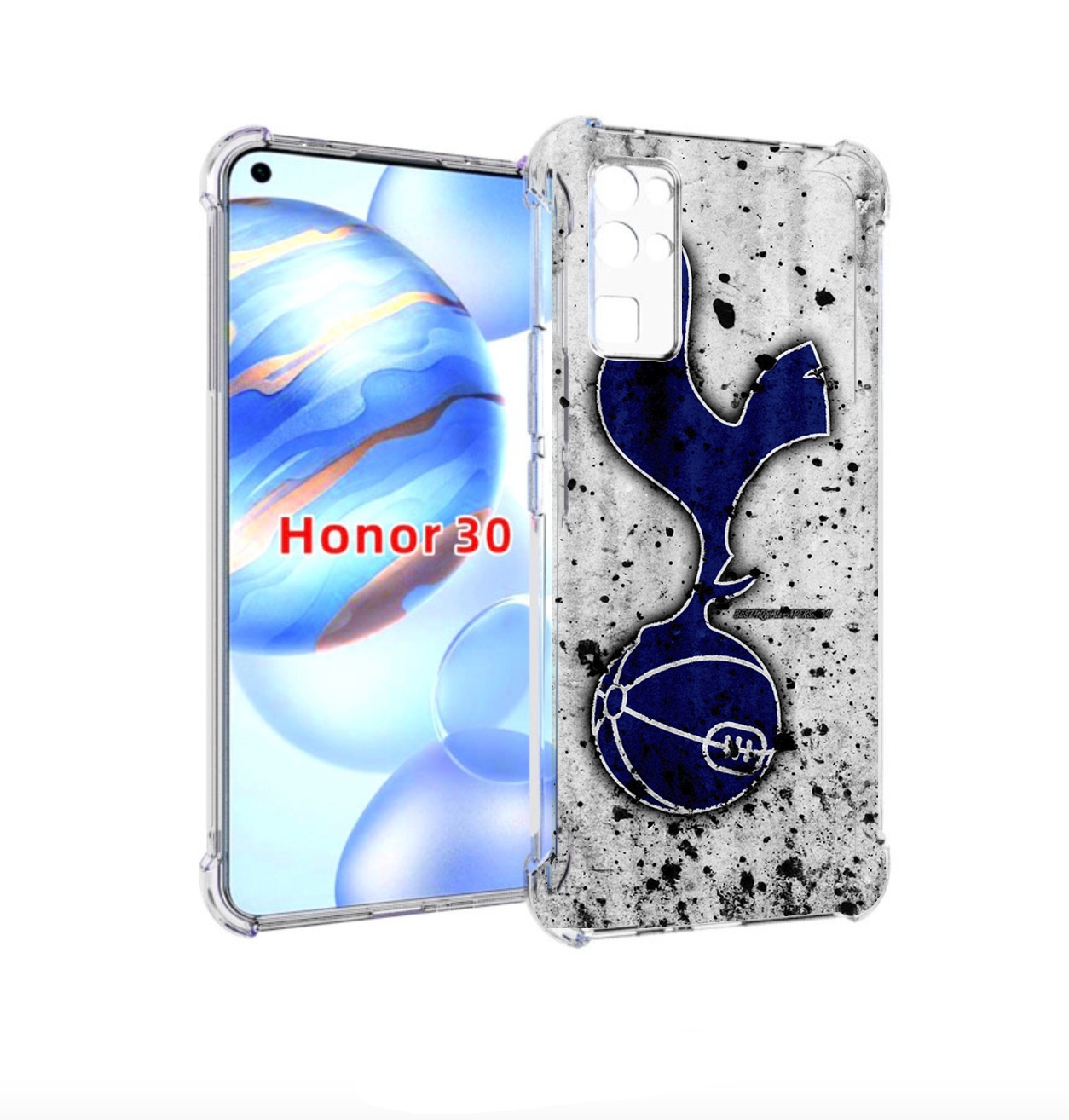 

Чехол бампер MyPads фк тоттенхэм лондон для Honor 30 (BMH-AN10), Прозрачный, Tocco