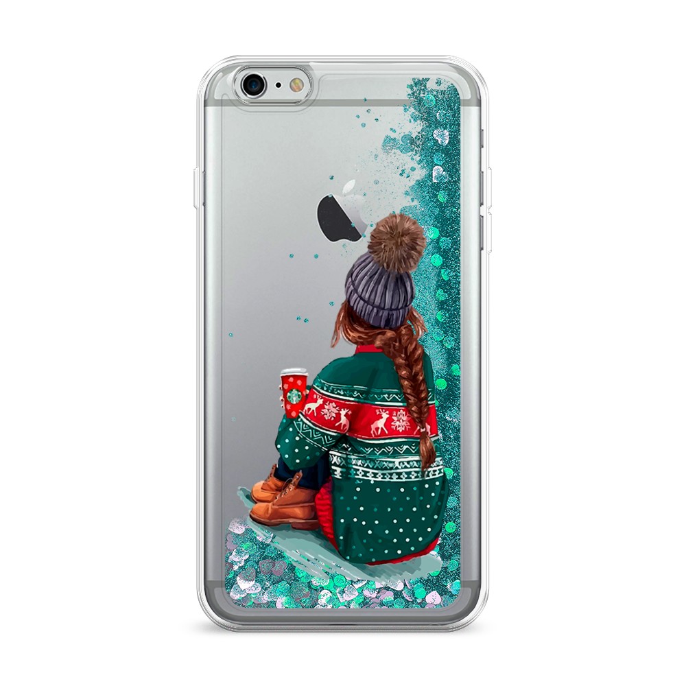 

Жидкий чехол с блестками "Winter dreams" на Apple iPhone 6 Plus, 10595-1