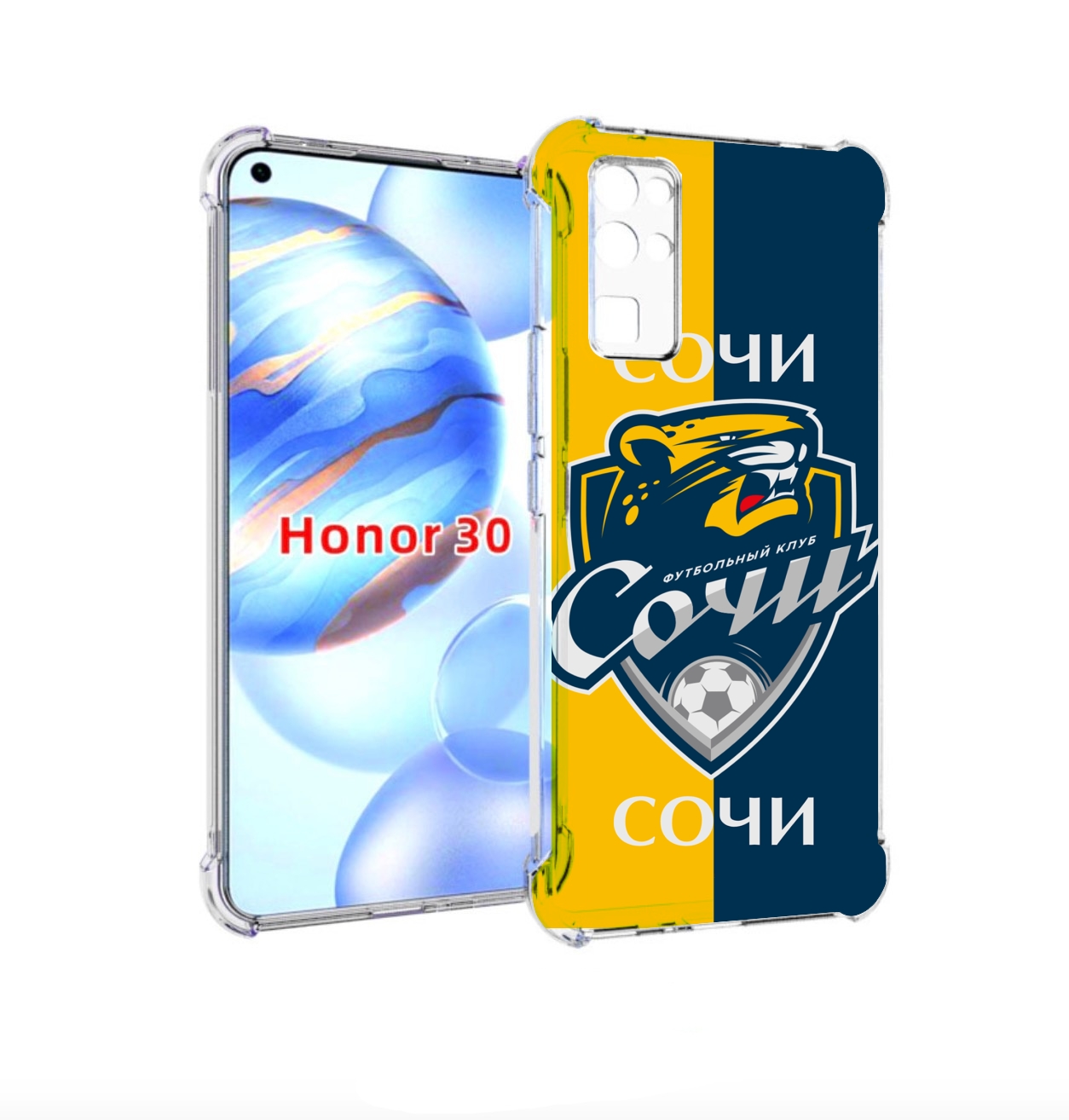 

Чехол бампер MyPads фк сочи для Honor 30 (BMH-AN10) противоударный, Прозрачный, Tocco