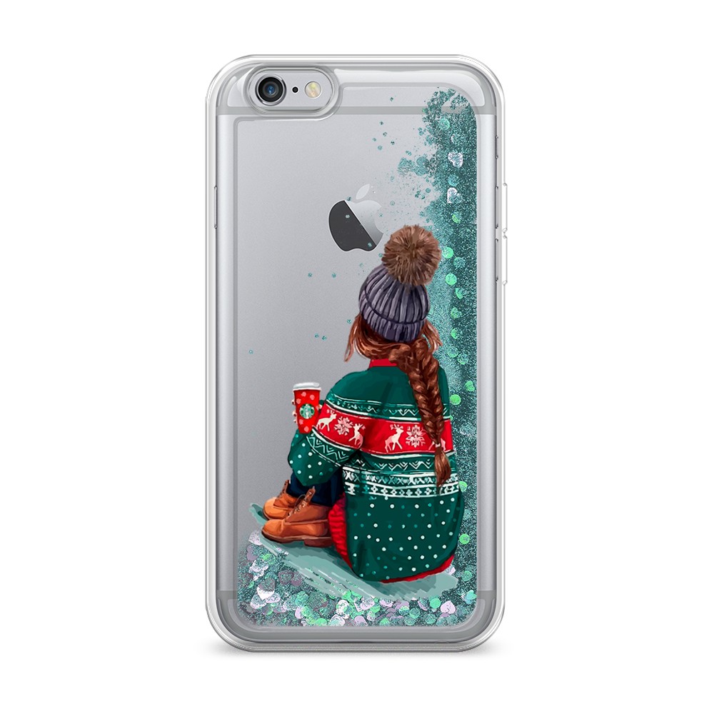 

Жидкий чехол с блестками "Winter dreams" на Apple iPhone 6, 10495-1