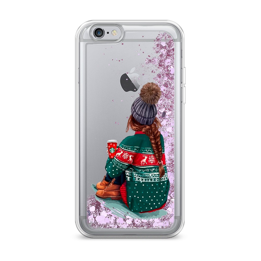 

Жидкий чехол с блестками "Winter dreams" на Apple iPhone 6, 10494-1