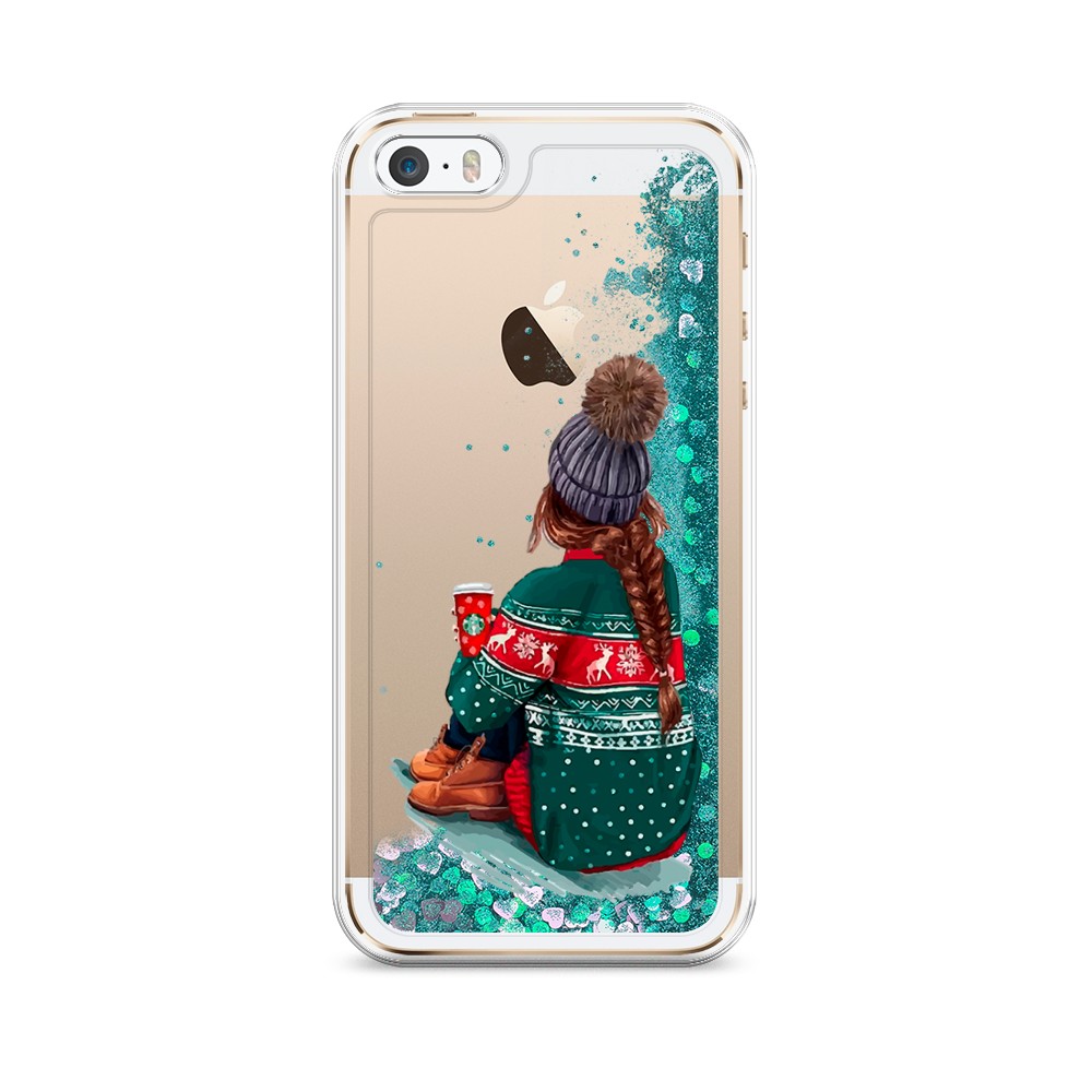 

Жидкий чехол с блестками "Winter dreams" на Apple iPhone 5, 10395-1