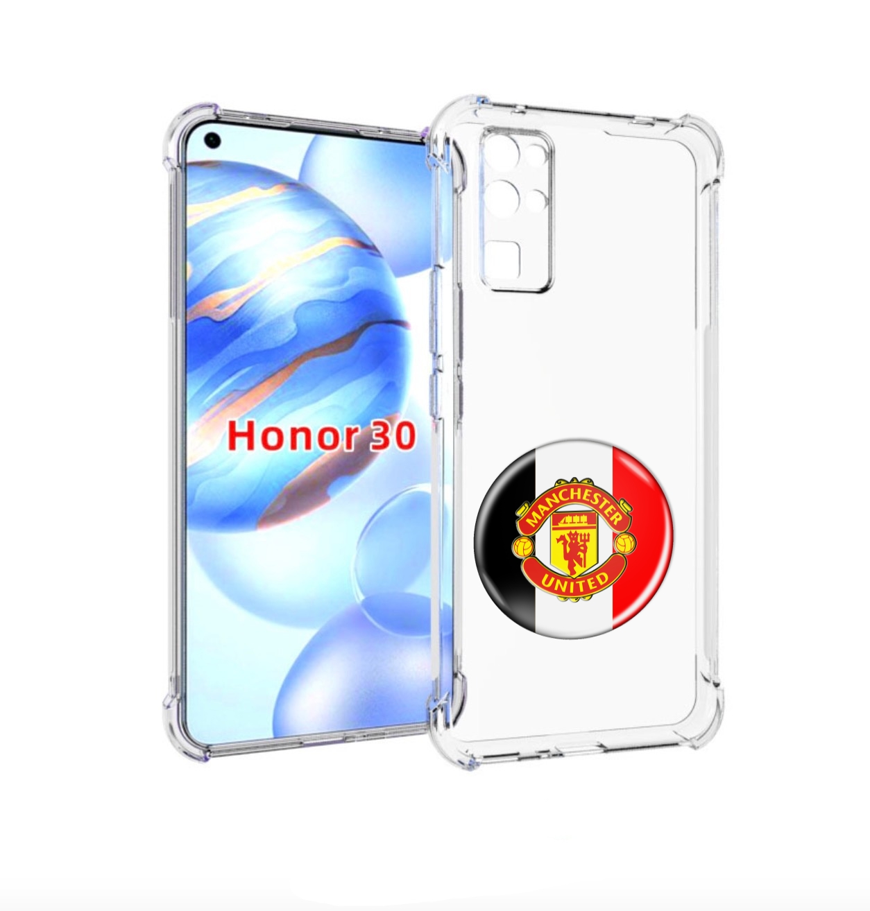 

Чехол бампер MyPads фк манчестер юнаитед мужской для Honor 30 (, Прозрачный, Tocco