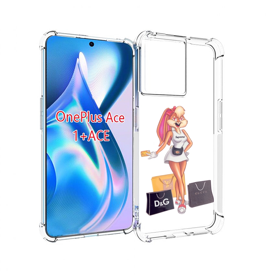 

Чехол MyPads модница-зайка женский для OnePlus Ace, Прозрачный, Tocco
