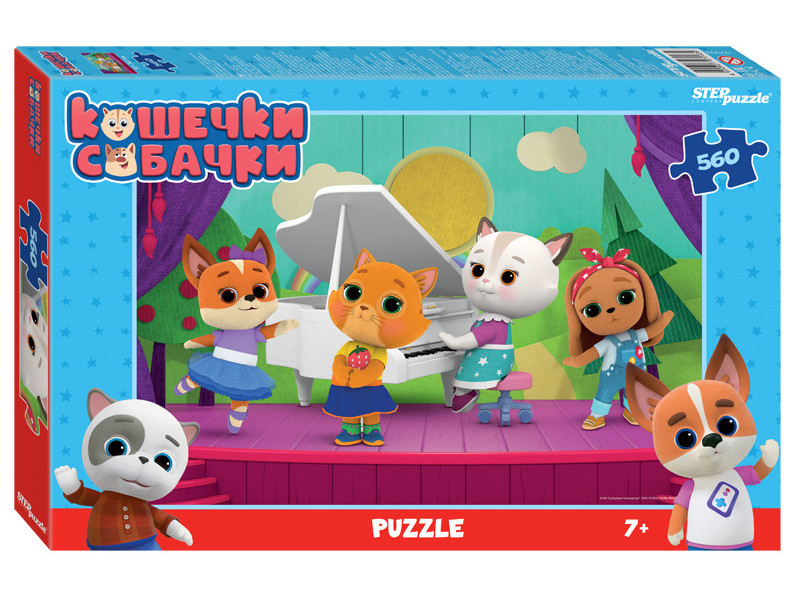 

Пазл Кошечки и собачки, 560 элементов Step Puzzle