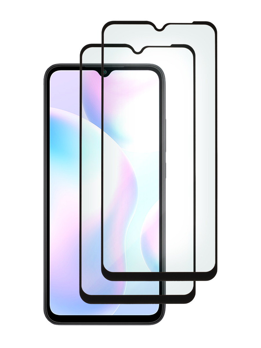 фото Защитное стекло 2 шт zibelino 3d для xiaomi redmi 9a, 9с 6.53" черный