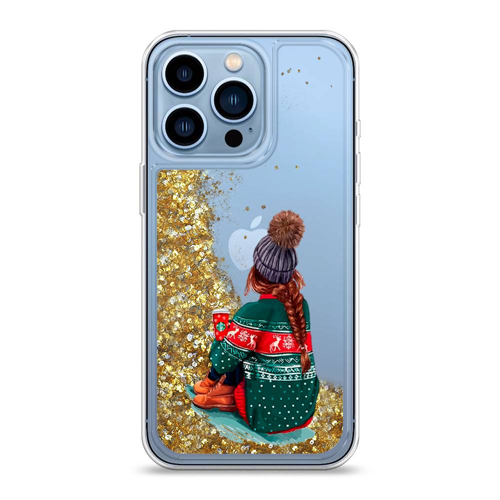 

Жидкий чехол с блестками "Winter dreams" на Apple iPhone 13 Pro, 14390-1