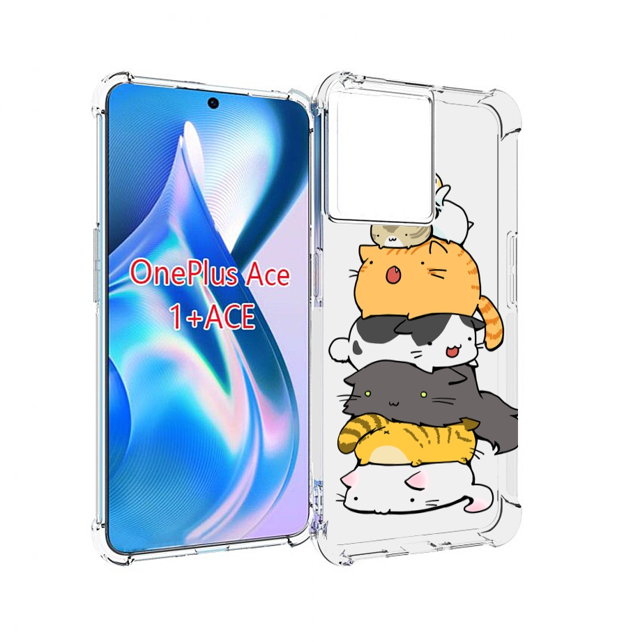 

Чехол MyPads много-маленьких-котиков для OnePlus Ace, Прозрачный, Tocco