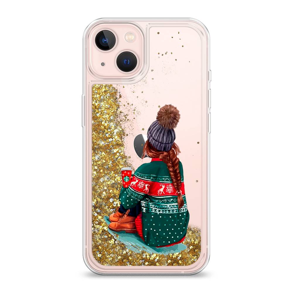 

Жидкий чехол с блестками "Winter dreams" на Apple iPhone 13, 14290-1
