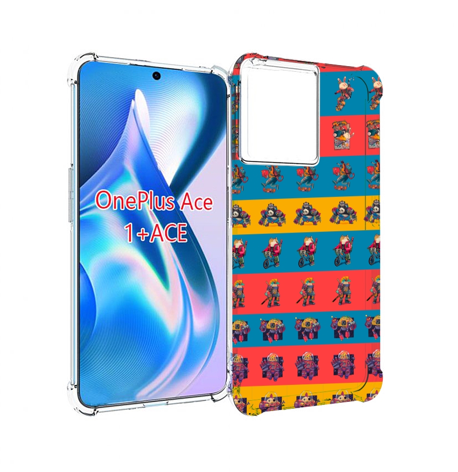 

Чехол MyPads много стикеров для OnePlus Ace, Прозрачный, Tocco