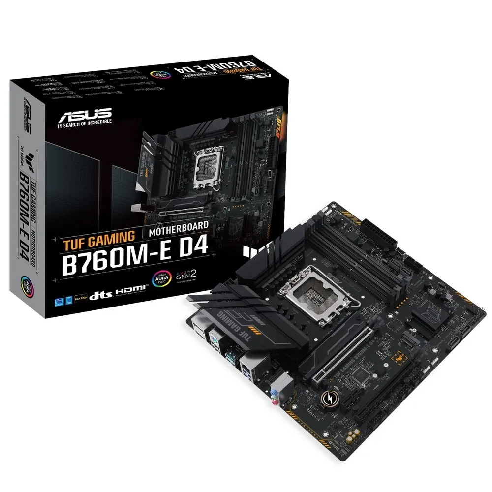 

Материнская плата ASUS TUF GAMING B760M-E D4 (90MB1E90-M0EAY0), TUF GAMING B760M-E D4