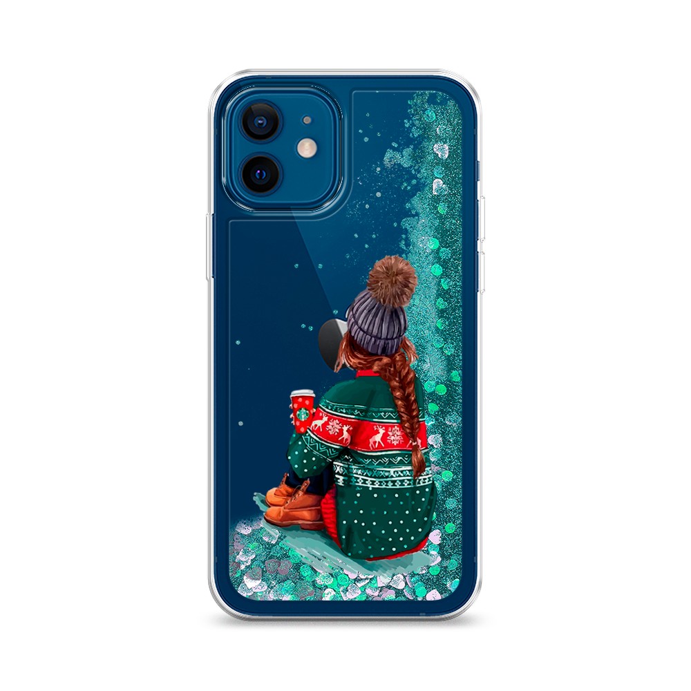 

Жидкий чехол с блестками "Winter dreams" на Apple iPhone 12, 12595-1