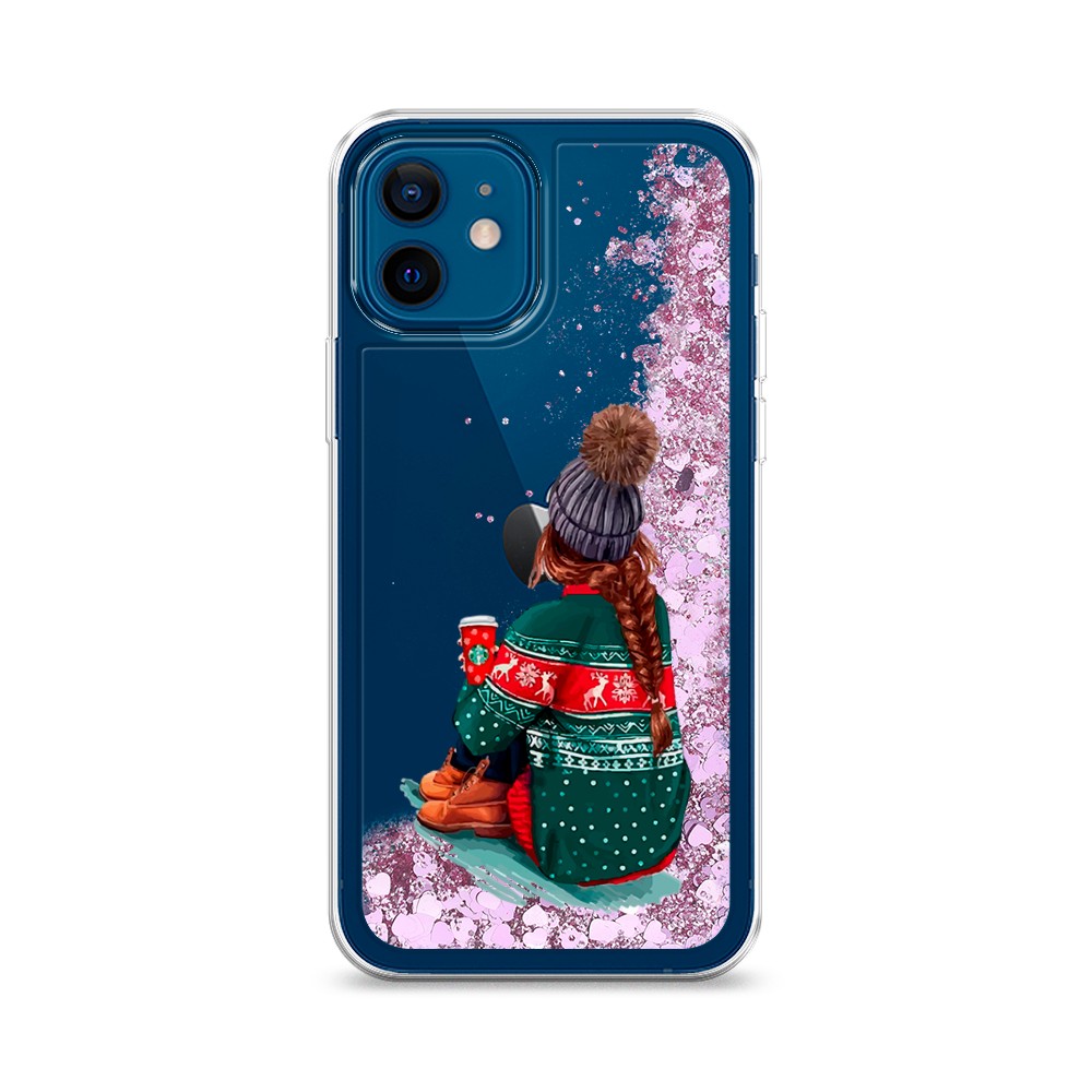 

Жидкий чехол с блестками "Winter dreams" на Apple iPhone 12, 12594-1