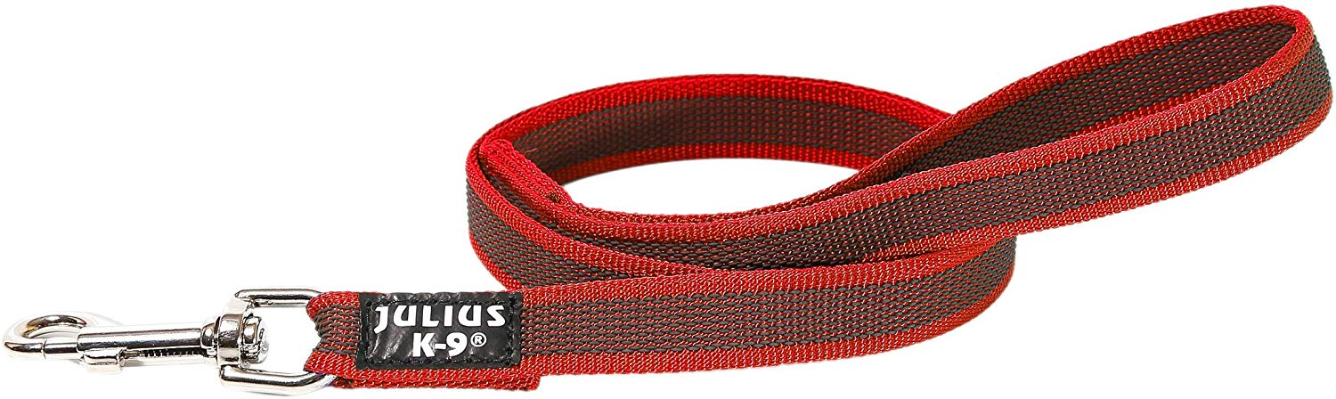 Поводок универсальный для собак Julius-K9 Color & Gray Super-grip, текстиль,  20мм, 1.2 м