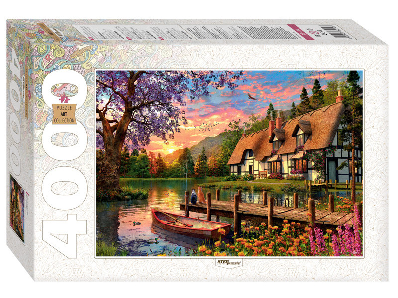 

Пазл Закат на озере в лесу, 4000 элементов Step Puzzle