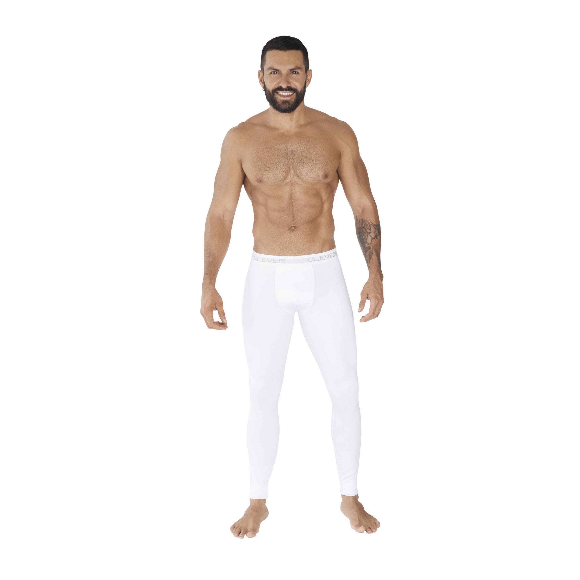 фото Спортивные леггинсы мужские clever masculine underwear 373 белые xl