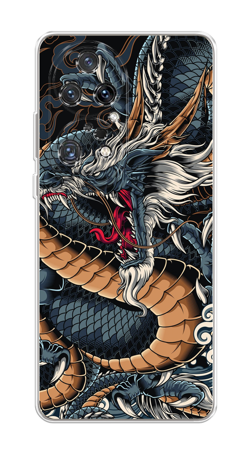 

Чехол на Huawei P50 Pro "Japanese Dragon", Коричневый;черный;синий, 6105050-1