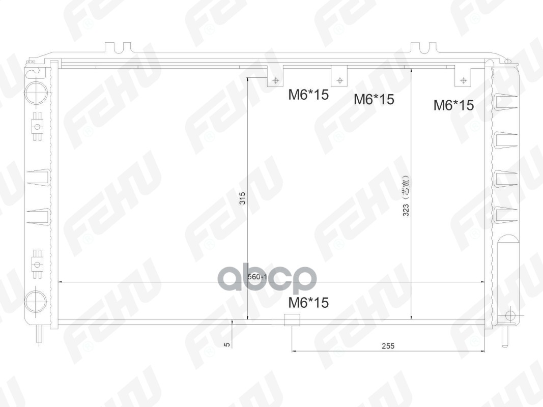 Радиатор охлаждения двигателя FEHU FRC1539M