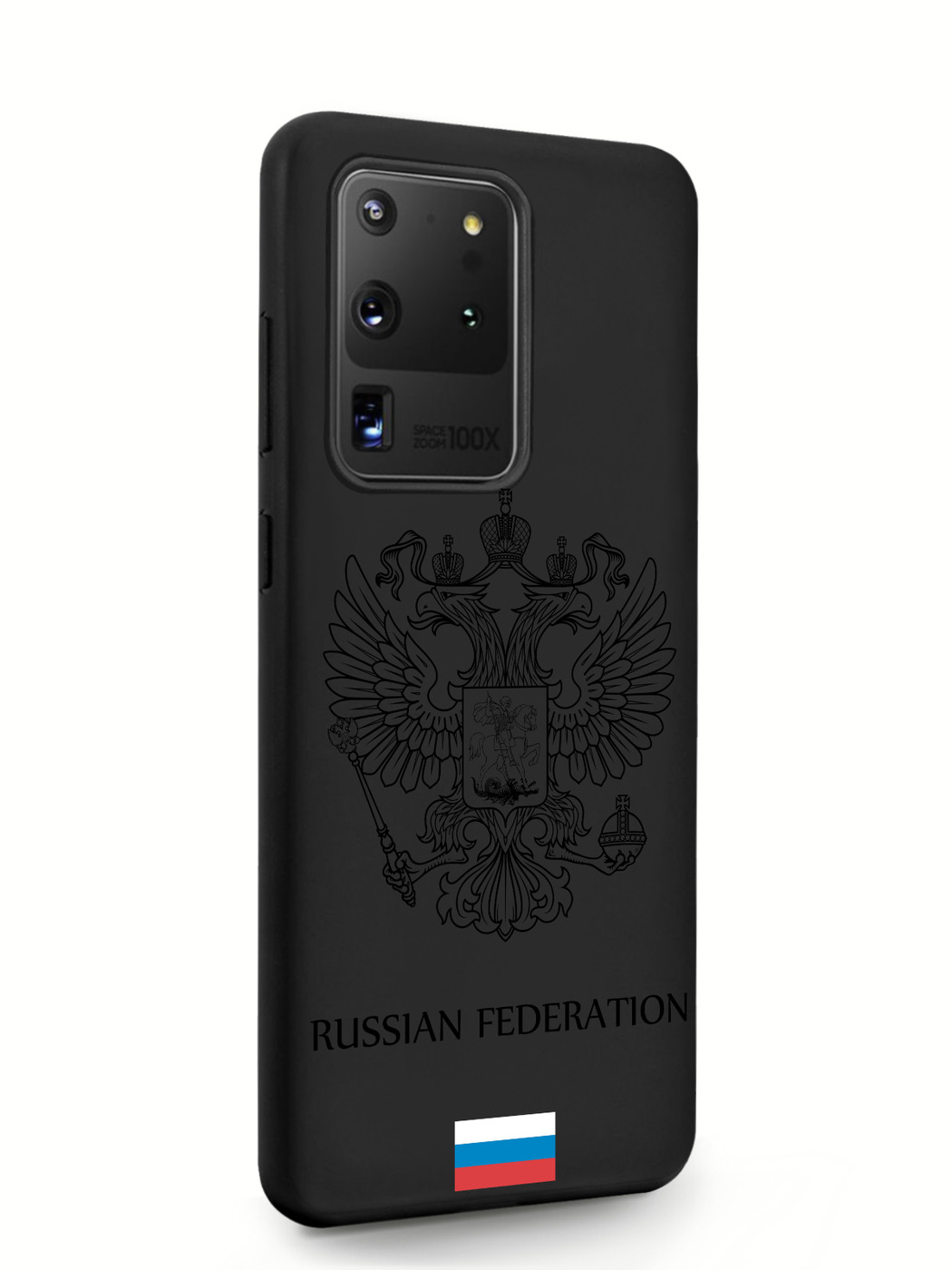 фото Чехол musthavecase для samsung galaxy s20 ultra черный лаковый герб россия черный