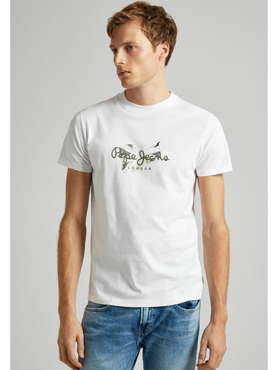 

Футболка мужская Pepe Jeans PE122O0LW белая 2XL, Белый, PE122O0LW