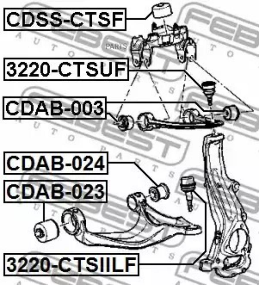 

Сайлентблок рычага CADILLAC CTS II 2007-2013 CDAB-024
