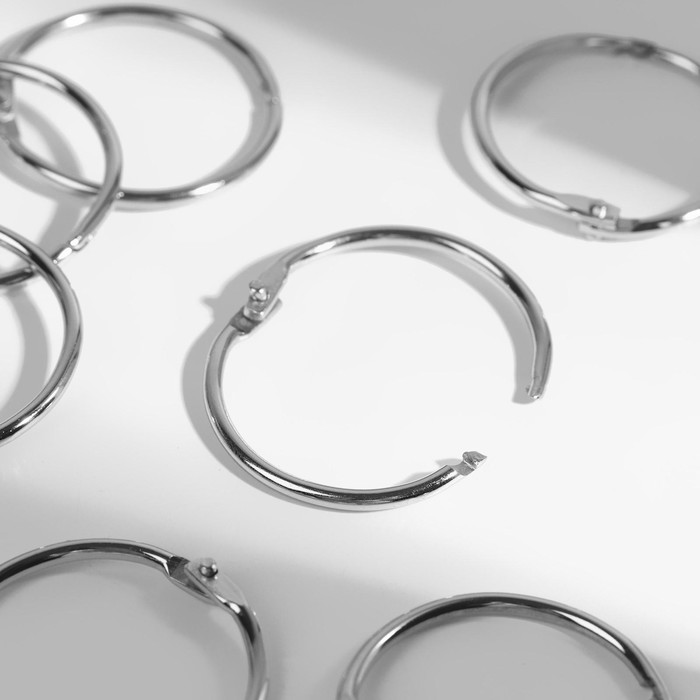 фото Кольцо для карниза, d = 28/33 мм, 10 шт, цвет серебряный арт узор