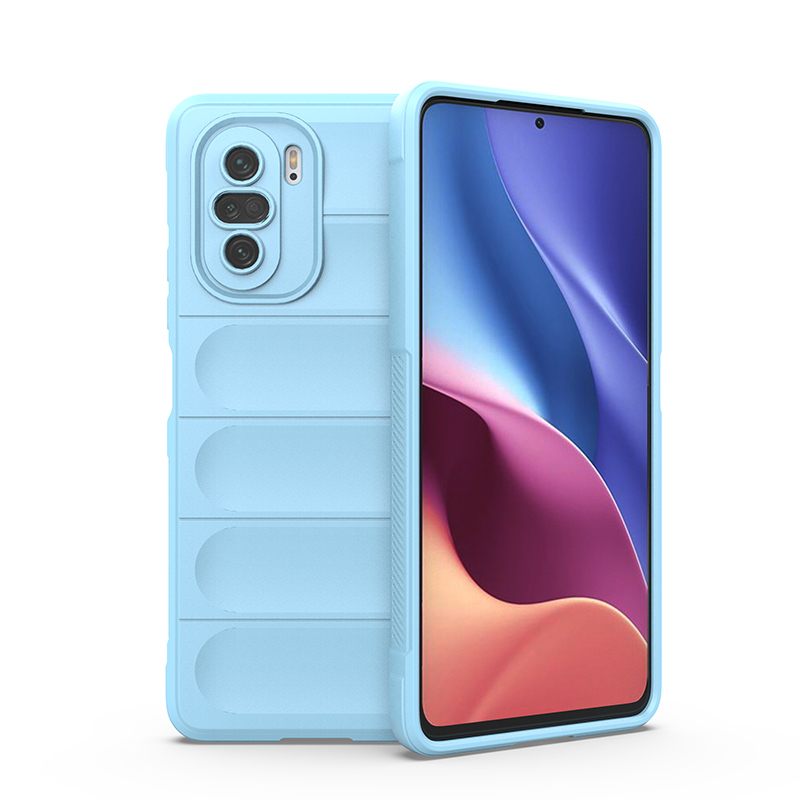 

Чехол противоударный Black Panther Flexible Case для Xiaomi Poco F3, Голубой