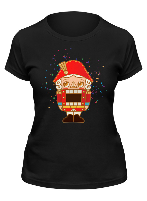 

Футболка женская Printio Щелкунчик черная L, Черный, Щелкунчик